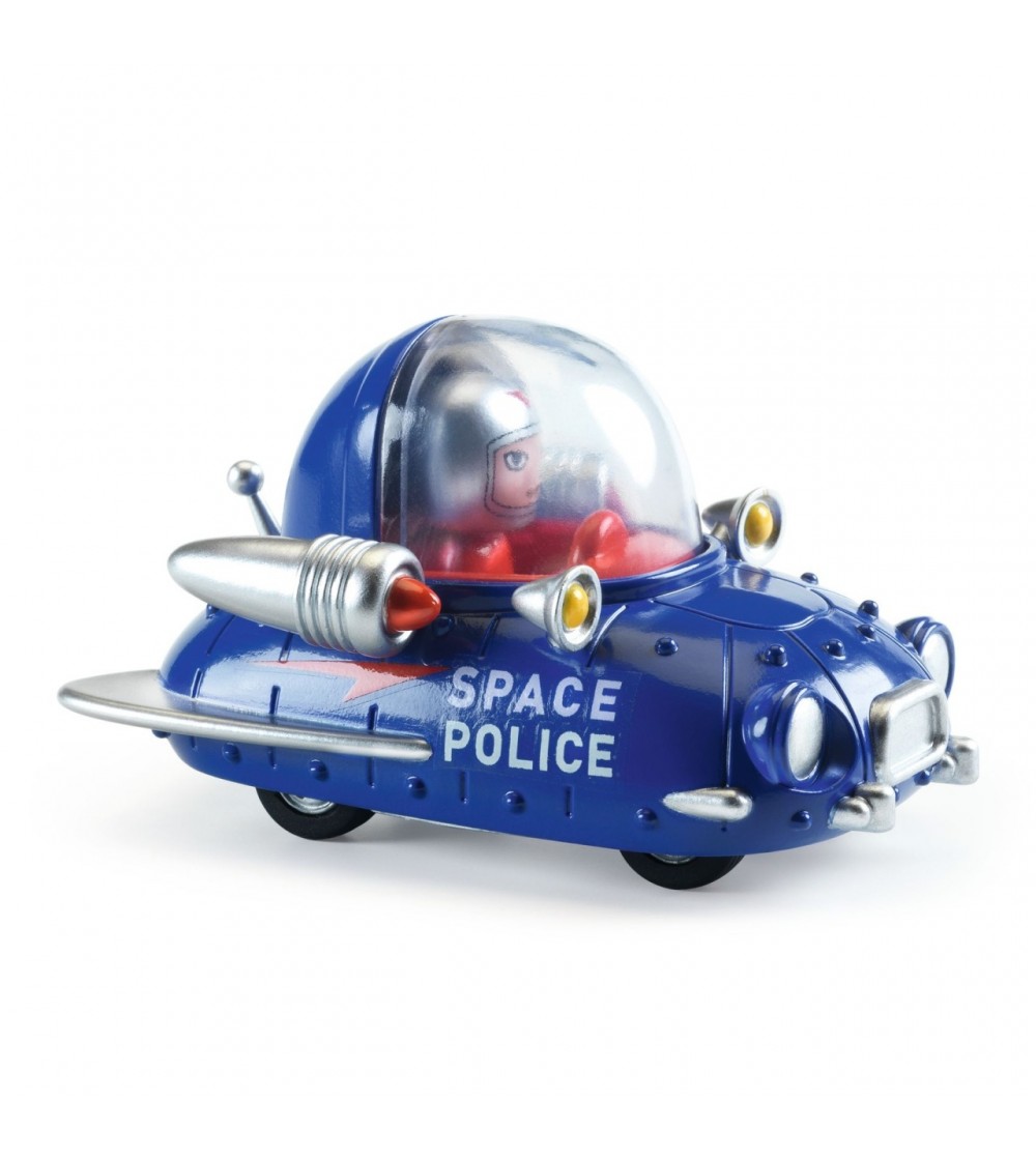 Masina de politie spatiala, Colectia Crazy Motors, Djeco - Vehicule de jucărie