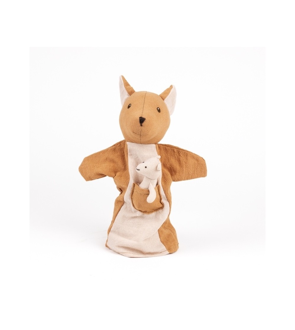 Papusa de mana Cangur cu pui, Egmont Toys - Marionete