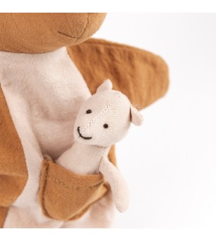 Papusa de mana Cangur cu pui, Egmont Toys - Marionete