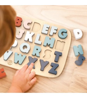 Puzzle Alfabet din lemn, Speedy Monkey - Puzzle incastru