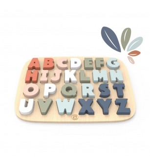 Puzzle Alfabet din lemn, Speedy Monkey - Puzzle incastru