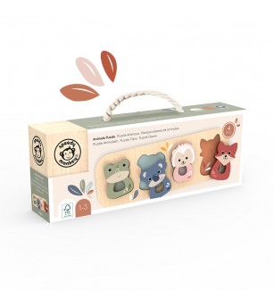 Puzzle cu animale din lemn, Speedy Monkey - Puzzle incastru