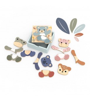 Puzzle din lemn Mix & Match, Speedy Monkey - Puzzle incastru