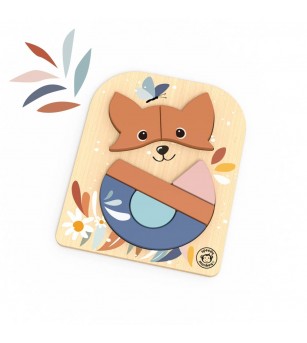 Puzzle din lemn Vulpita, Speedy Monkey - Puzzle incastru