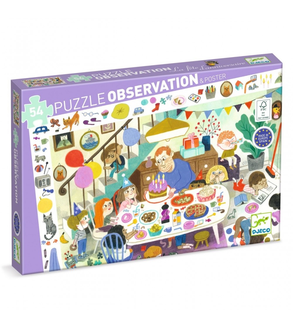 Puzzle Observație Petrecerea , Djeco - Puzzle copii