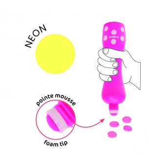 Set 4 markere culori neon pentru bebe, Djeco - Carioci si markere