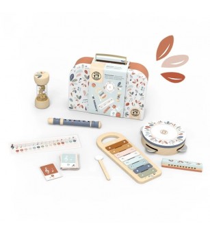 Set 5 instrumente muzicale in valiza, Speedy Monkey - Cutie muzicală