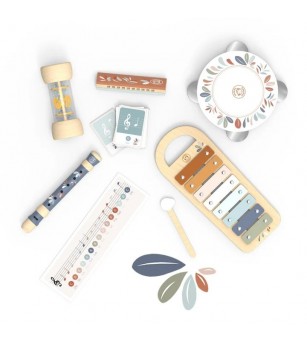 Set 5 instrumente muzicale in valiza, Speedy Monkey - Cutie muzicală