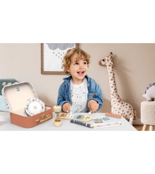 Set 5 instrumente muzicale in valiza, Speedy Monkey - Cutie muzicală