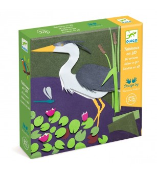 Set creativ 3D din hârtie, Djeco - Seturi cu hârtie și quilling