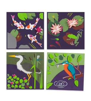 Set creativ 3D din hârtie, Djeco - Seturi cu hârtie și quilling