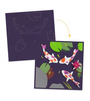 Set creativ 3D din hârtie, Djeco - Seturi cu hârtie și quilling