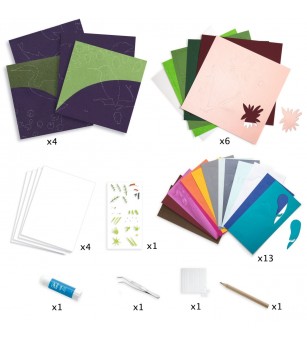 Set creativ 3D din hârtie, Djeco - Seturi cu hârtie și quilling