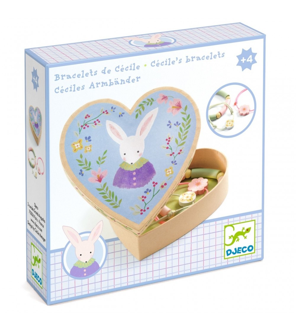 Set de bijuterii Bratarile lui Cécile, Djeco - Seturi cu mărgele și brățări