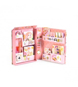 Set de papetarie cu tematica Fashion, Djeco - Accesorii lucru manual