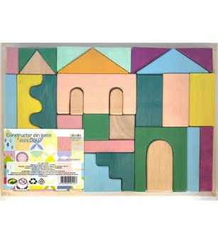 Set Handmade, Constructor din Lemn Mini Didu - Jucării de lemn si Montessori