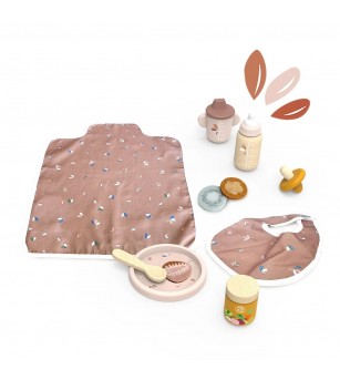 Set iepuras cu accesorii in valiza, Speedy Monkey - Papusi si jucarii de plus