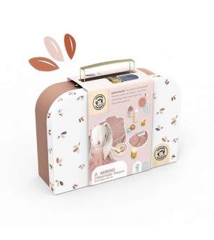 Set iepuras cu accesorii in valiza, Speedy Monkey - Papusi si jucarii de plus