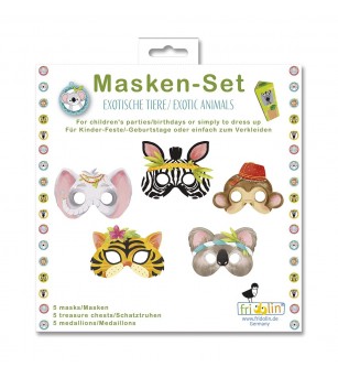 Set masti petrecere Animale exotice, Fridolin - Măști de carnaval
