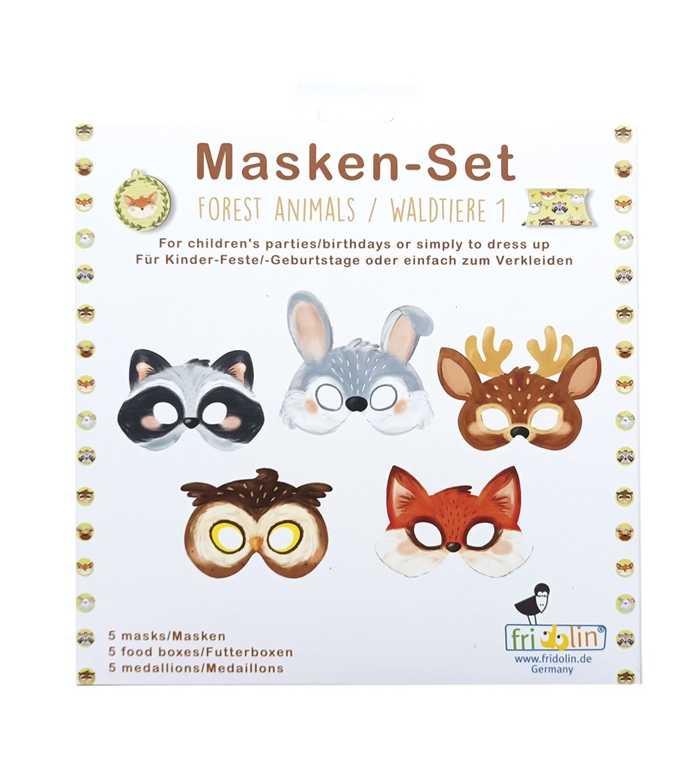 Set masti petrecere Animalutele padurii, Fridolin - Măști de carnaval