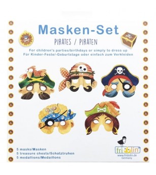 Set masti petrecere pirati, Fridolin - Măști de carnaval