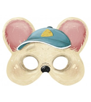 Set masti petrecere Pisica si soarecii, Fridolin - Măști de carnaval