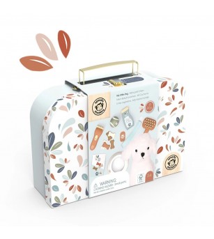 Set pentru copii cu valiza si catel de plus, Speedy Monkey - Papusi si jucarii de plus