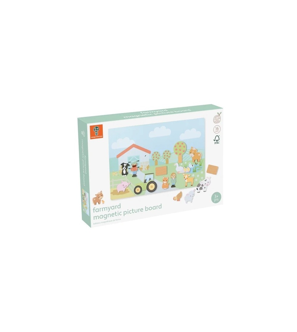 Tabla magnetica cu figurine – Ferma, Orange Tree Toys - Jucarii magnetice