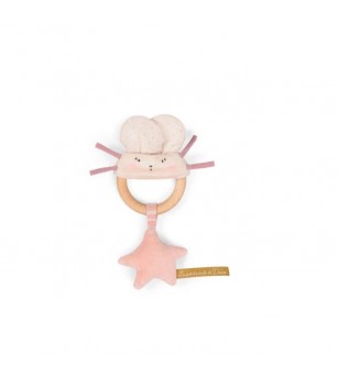 Zornaitoare cu inel de lemn Soricel , Moulin Roty - Jucării bebeluși