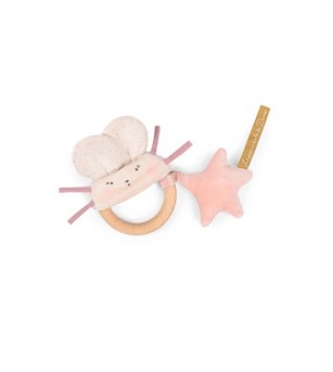 Zornaitoare cu inel de lemn Soricel , Moulin Roty - Jucării bebeluși