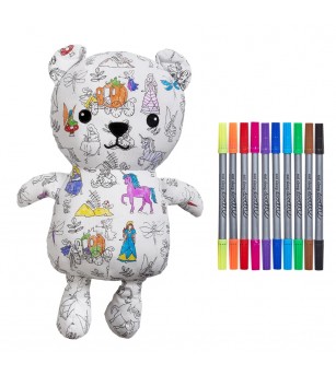 Jucărie Textilă colorează și spală - Ursulețul Artie din Lumea Basmelelor - Jucarii de plus