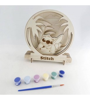 Kit creativ de pictat figurina Stitch din lemn - Figurine de pictat