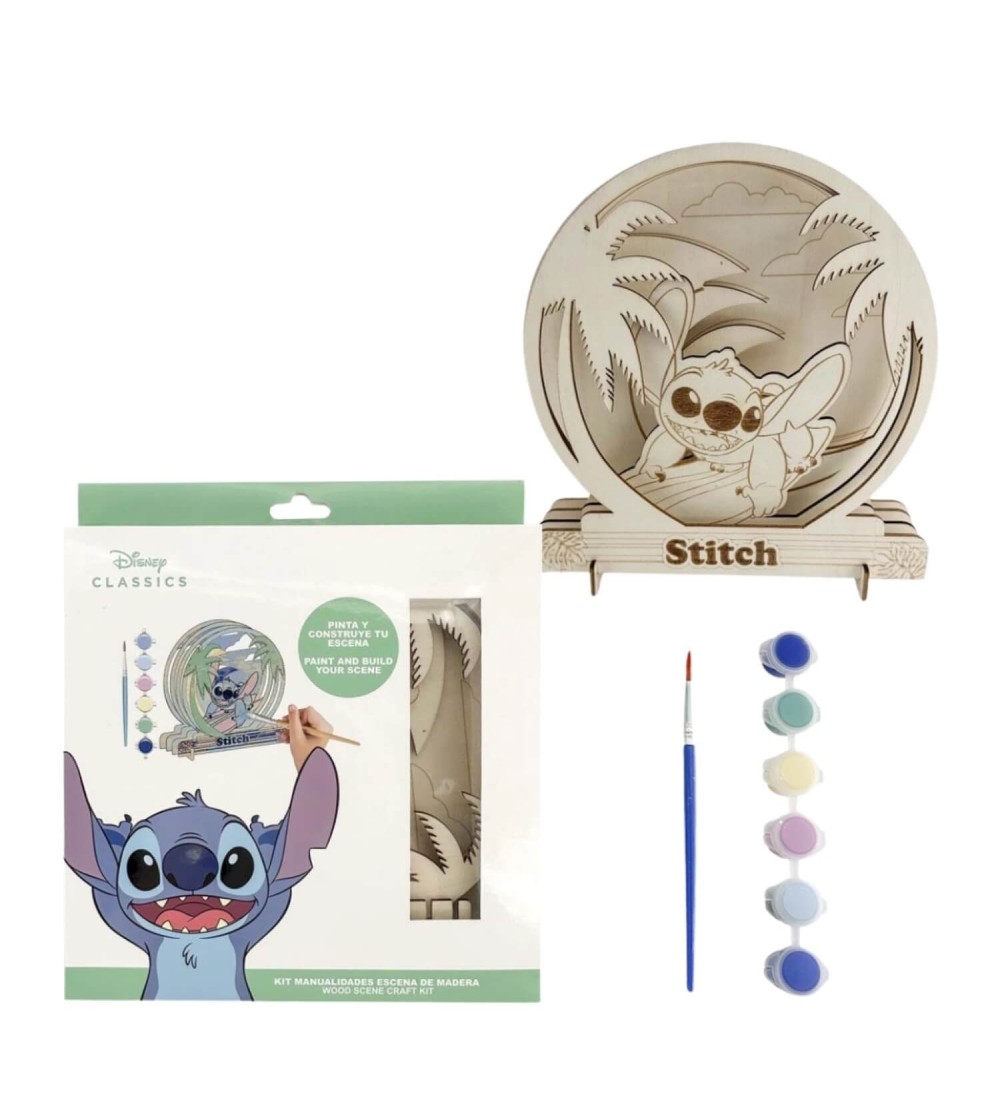 Kit creativ de pictat figurina Stitch din lemn - Figurine de pictat