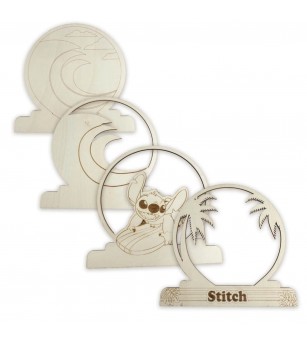 Kit creativ de pictat figurina Stitch din lemn - Figurine de pictat