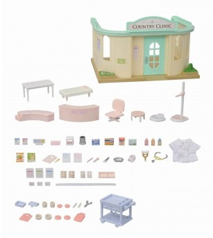 Set Sylvanian Families 5729 - Cabinet medical cu figurina iepuraș - Figurine