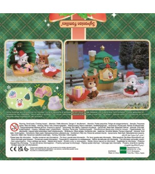 Set Sylvanian Families 5822 - brad de Crăciun și figurine Baby Santa - Figurine
