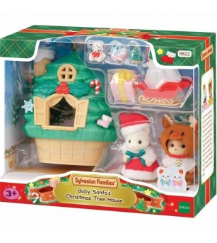Set Sylvanian Families 5822 - brad de Crăciun și figurine Baby Santa - Figurine