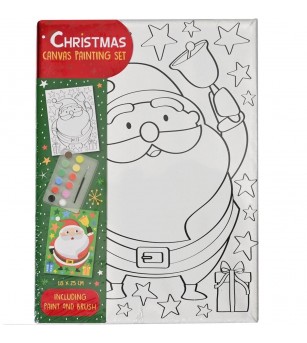 Set de pictură pe pânză WinsHolland - Moș Crăciun model 2 - Decor de Crăciun