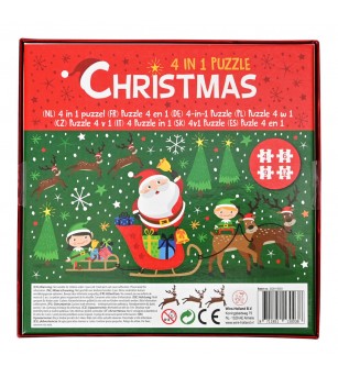 Set Puzzle 4-în-1 WinsHolland - Crăciun - Jucării pe vârste