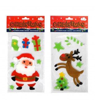 Abtibilduri reutilizabile, din gel, pentru geam, motive de Craciun - Seturi crafturi copii Crăciun