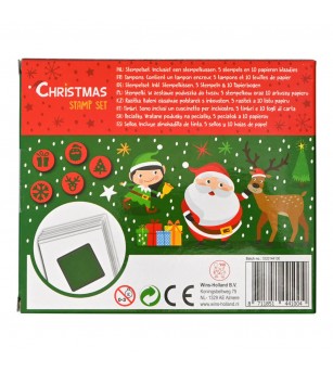 Set 5 ștampile tematica de Crăciun - Sabloane desenat pentru copii