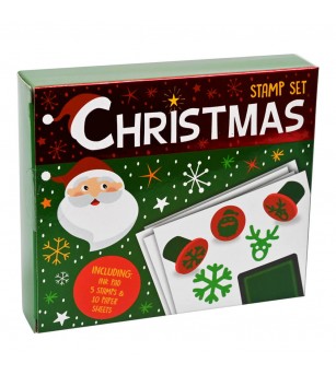 Set 5 ștampile tematica de Crăciun - Sabloane desenat pentru copii