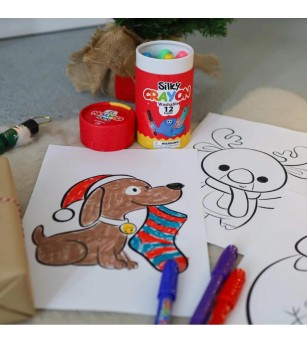 Creioane lavabile - 12 de culori - Carioci și creioane colorate