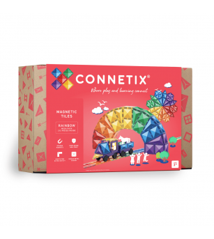 Set Connetix 212 piese magnetice de construcție, Rainbow Mega Pack - Jucarii magnetice