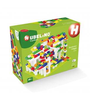 Jucarie Marble Run mega cutie de constructie Hubelino (585 piese) - CUTIE USOR DETERIORATA - Jocuri construcție