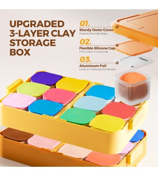 Pastă de modelaj Jar Melo – Cutie cu 24 nuanțe - Seturi cu plastilină și modelare