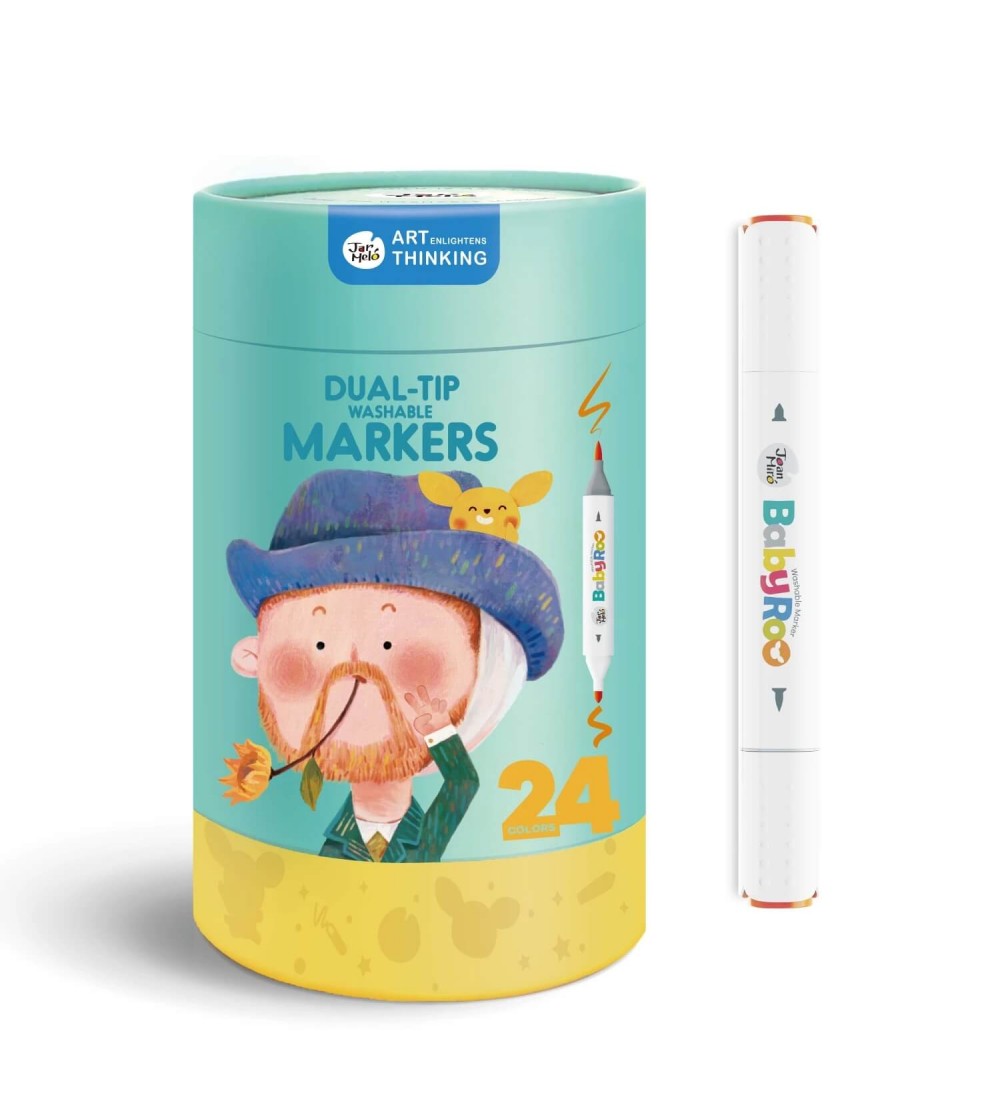 Set markere Jarmelo cu două capete, 24 bc - Carioci si markere