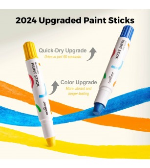 Set creioane tempera Jarmelo, lavabile, 30 culori - Acuarele, guase, acrilice
