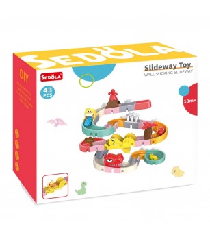 Jucărie de baie - Tobogan de apă, Dinozauri – 43 piese - Jucării de baie