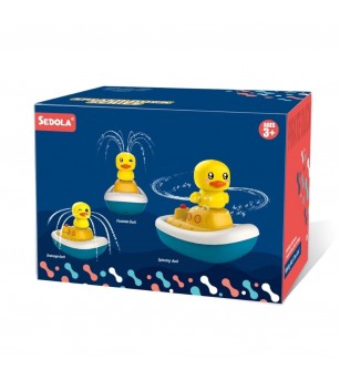 Jucărie de baie Sedola - Barcă plutitoare cu rățuște - Jucării de baie